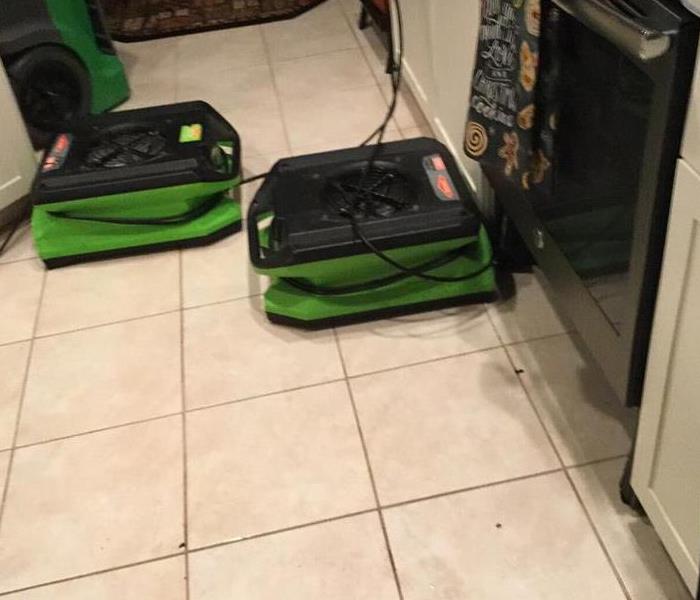air movers placed after water loss