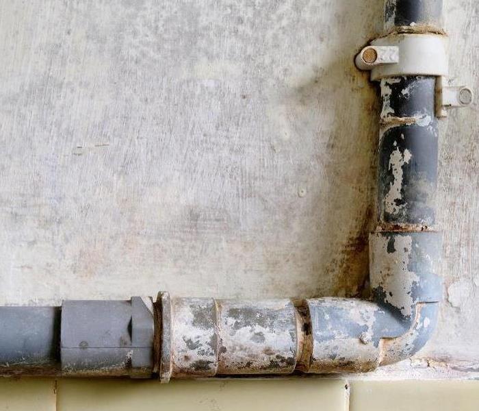 water damaged pipe
